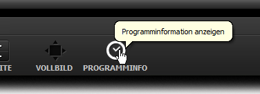 Bedienelement Programminfo